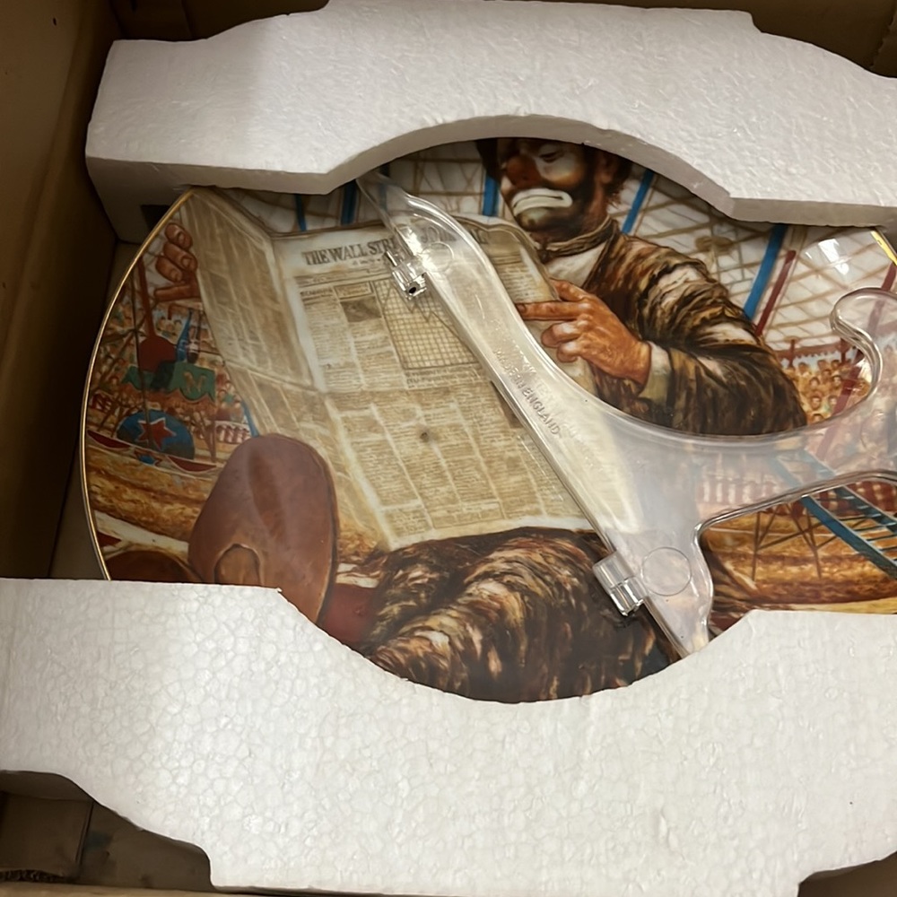 Emmett Kelly good news bad news collection plate. New in box - Picture 4 of 8